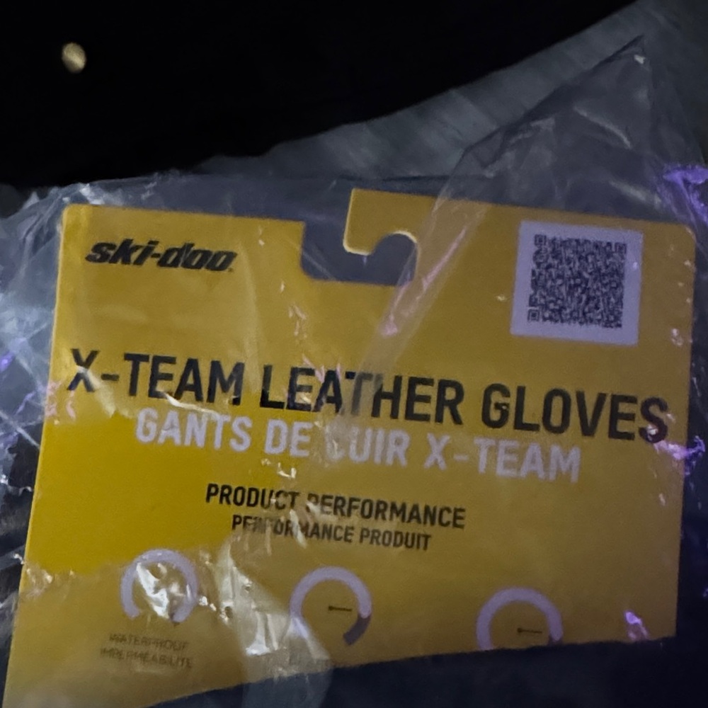 Ski-Doo X-Team Black/ Kahki Leather Gloves US ONLY